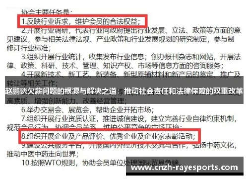 赵鹏谈欠薪问题的根源与解决之道：推动社会责任和法律保障的双重改革